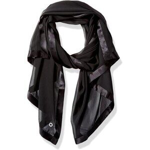 Womens Satin Border Chiffon Scarf